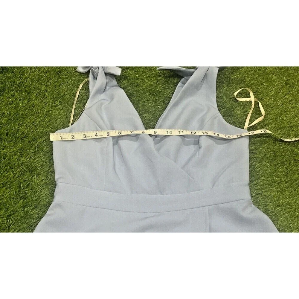 BCBGeneration Womens Slim Fit Sleeveless Tie Strap Skort Romper Size Medium Blue - Picture 9 of 12